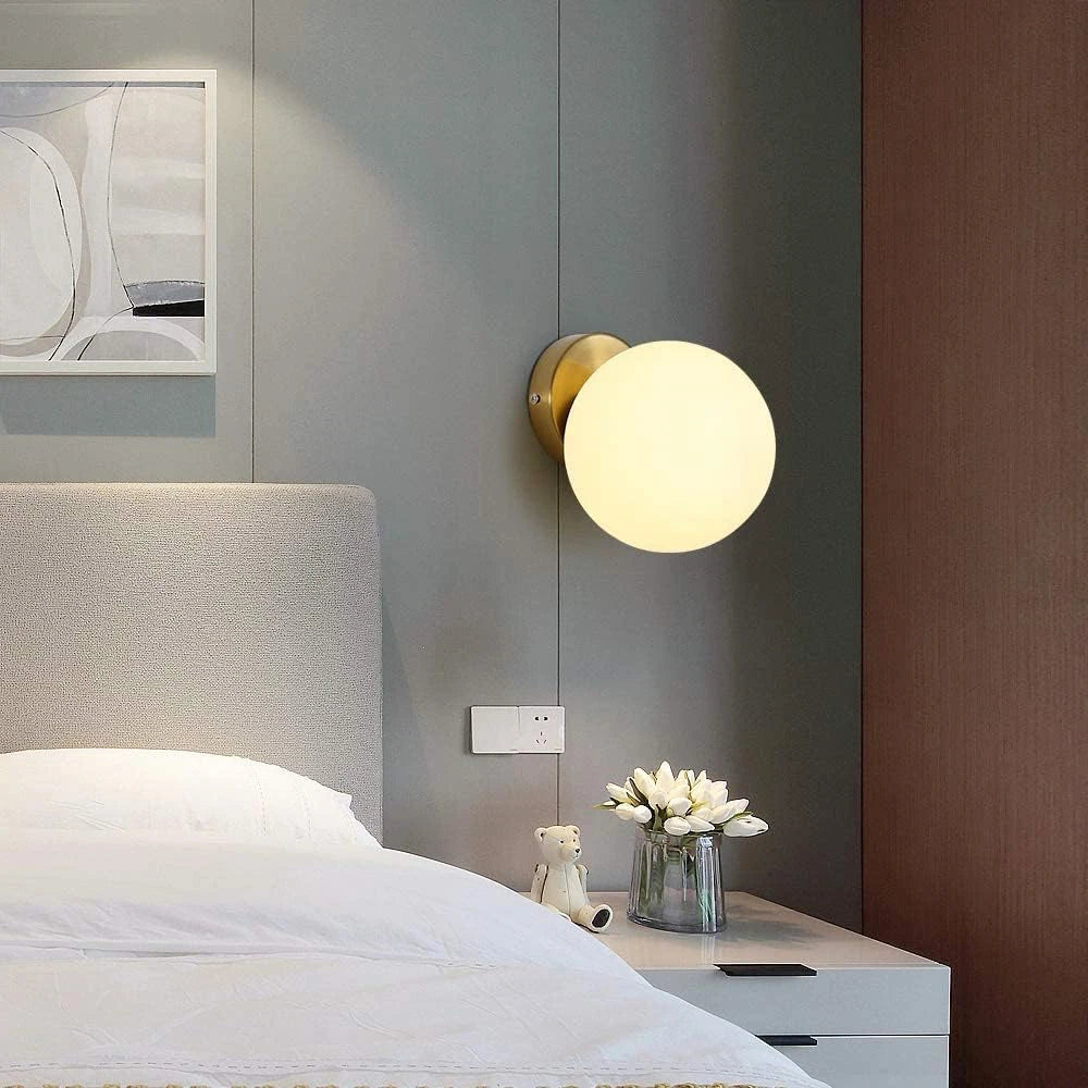 Modern Glass Globe Wall Lamp