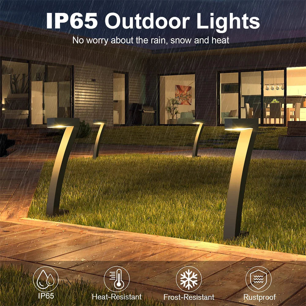 4-Pack Solar In-Ground LED Lights