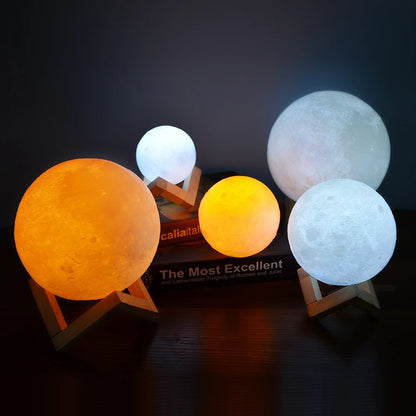 Printed Star & Moon Night Light