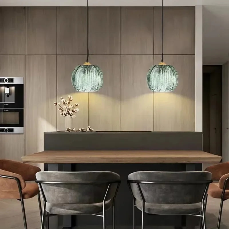 Nordic Glass Pendant Light – Art Deco Hanging Lamp