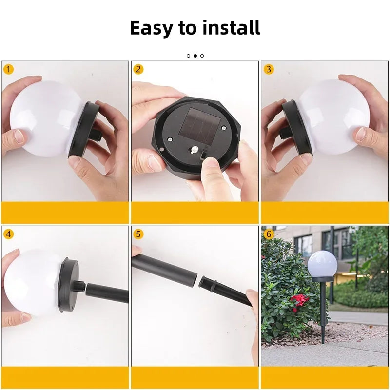 Solar Glow Ball Garden Light