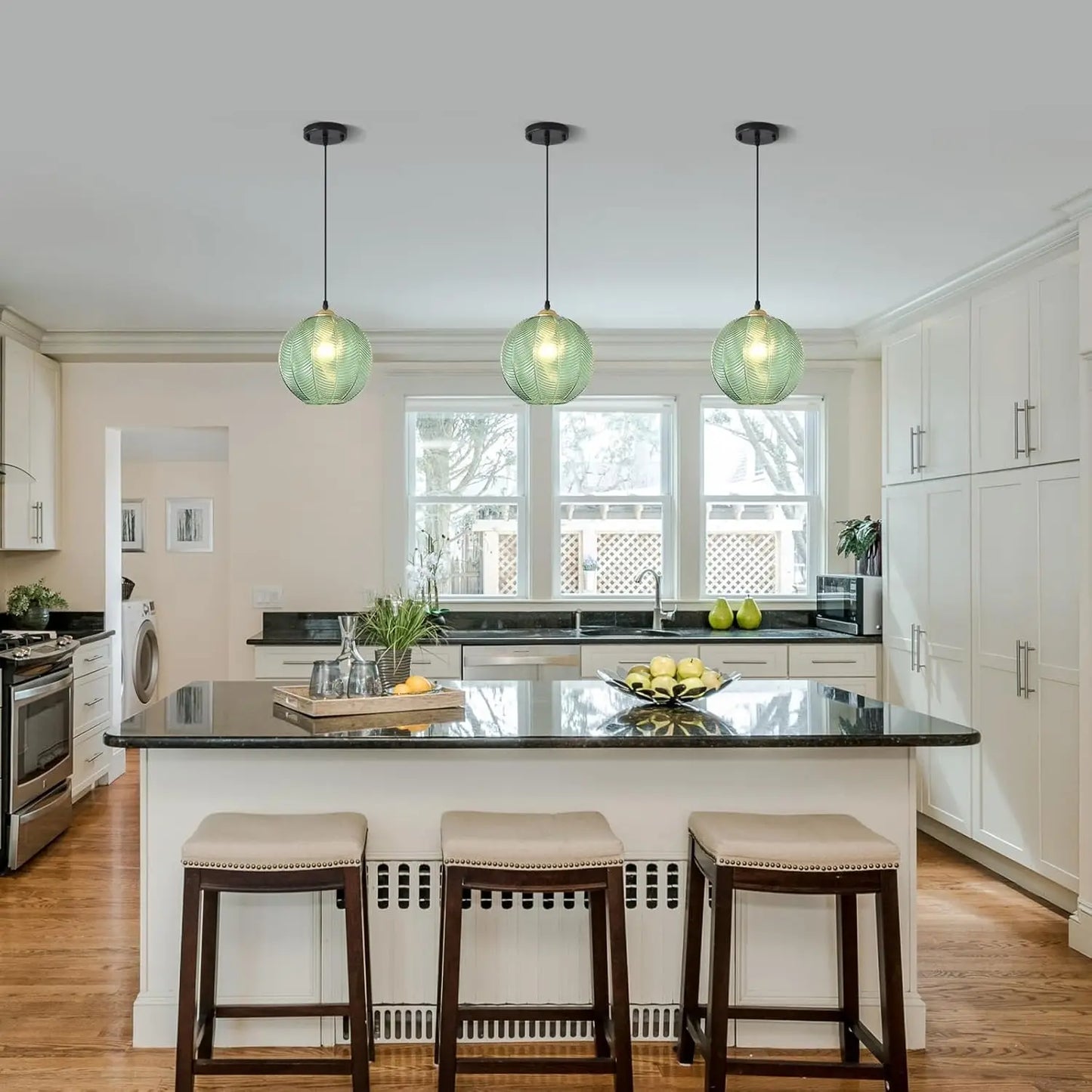 Nordic Glass Pendant Light – Art Deco Hanging Lamp