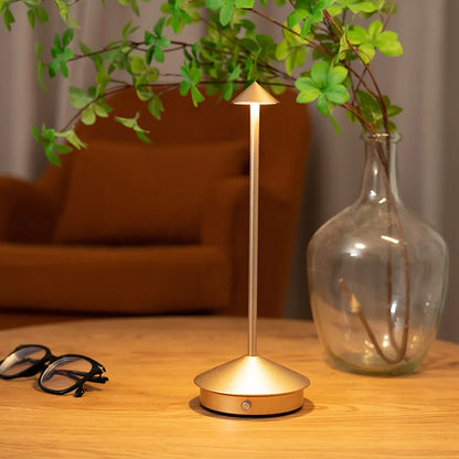 Cordless Cone Touch Table Lamp