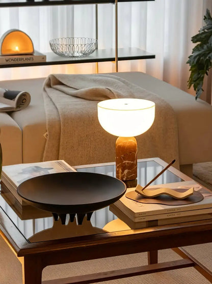Danish Marble Mushroom Touch Lamp
