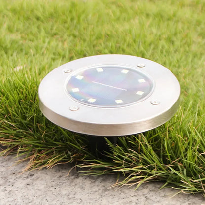 Solar Ground Disk Lights for Garden & Pathway
