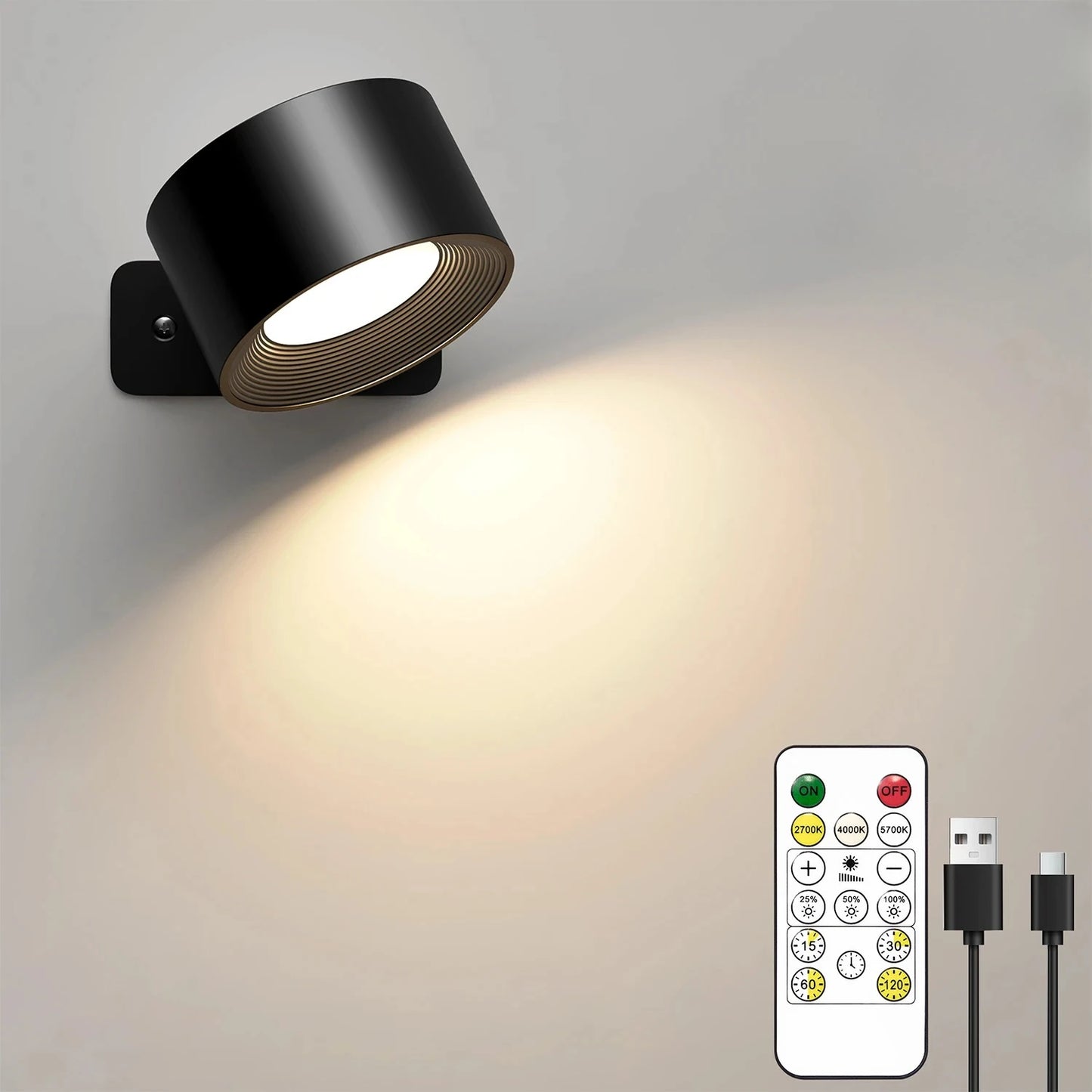 Rotatable Rechargeable LED Wall Lamp