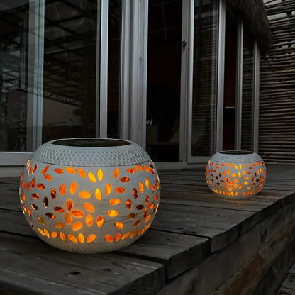 Solar Metal Lantern Table Light