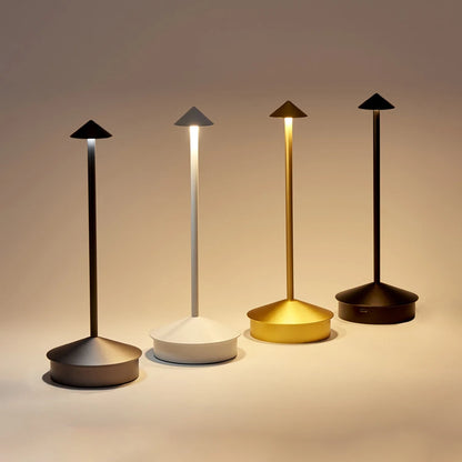 Cordless Cone Touch Table Lamp