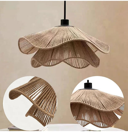 Rattan Flower Pendant Light