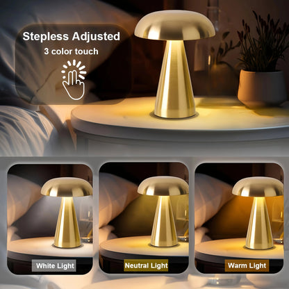 Rechargeable Mushroom LED Table Lamp