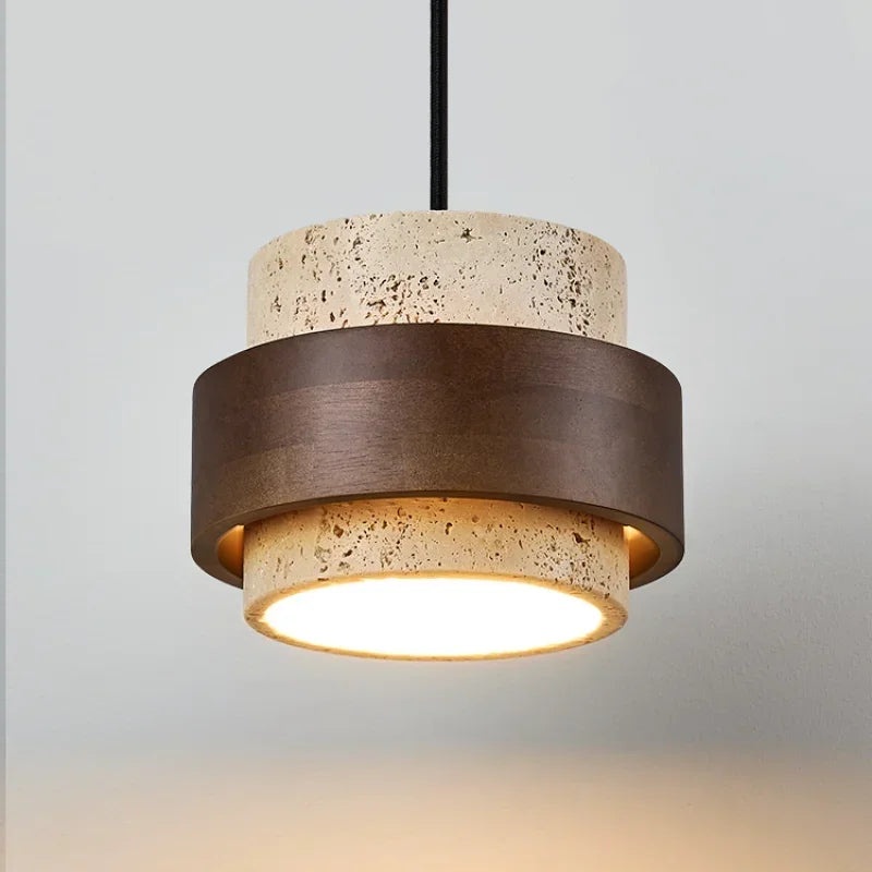 Walnut Stone Pendant Light