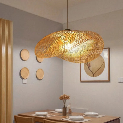 Handwoven Bamboo Pendant Chandelier