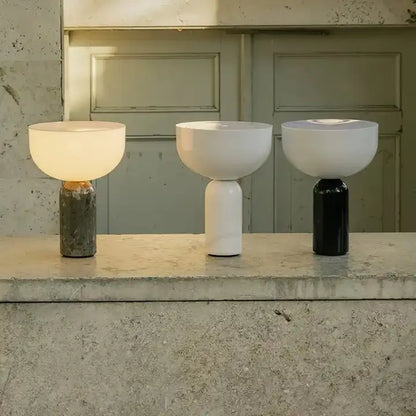 Danish Marble Mushroom Touch Lamp