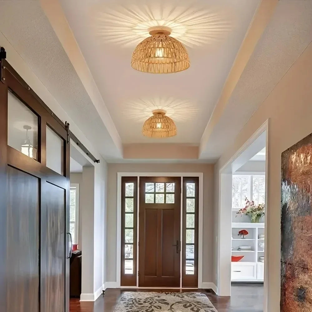 Bamboo Wicker Ceiling Lamp