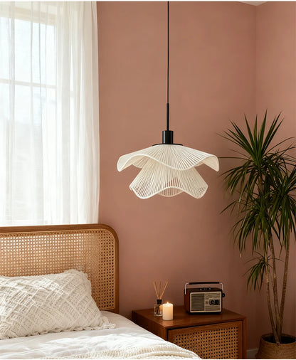 Rattan Flower Pendant Light