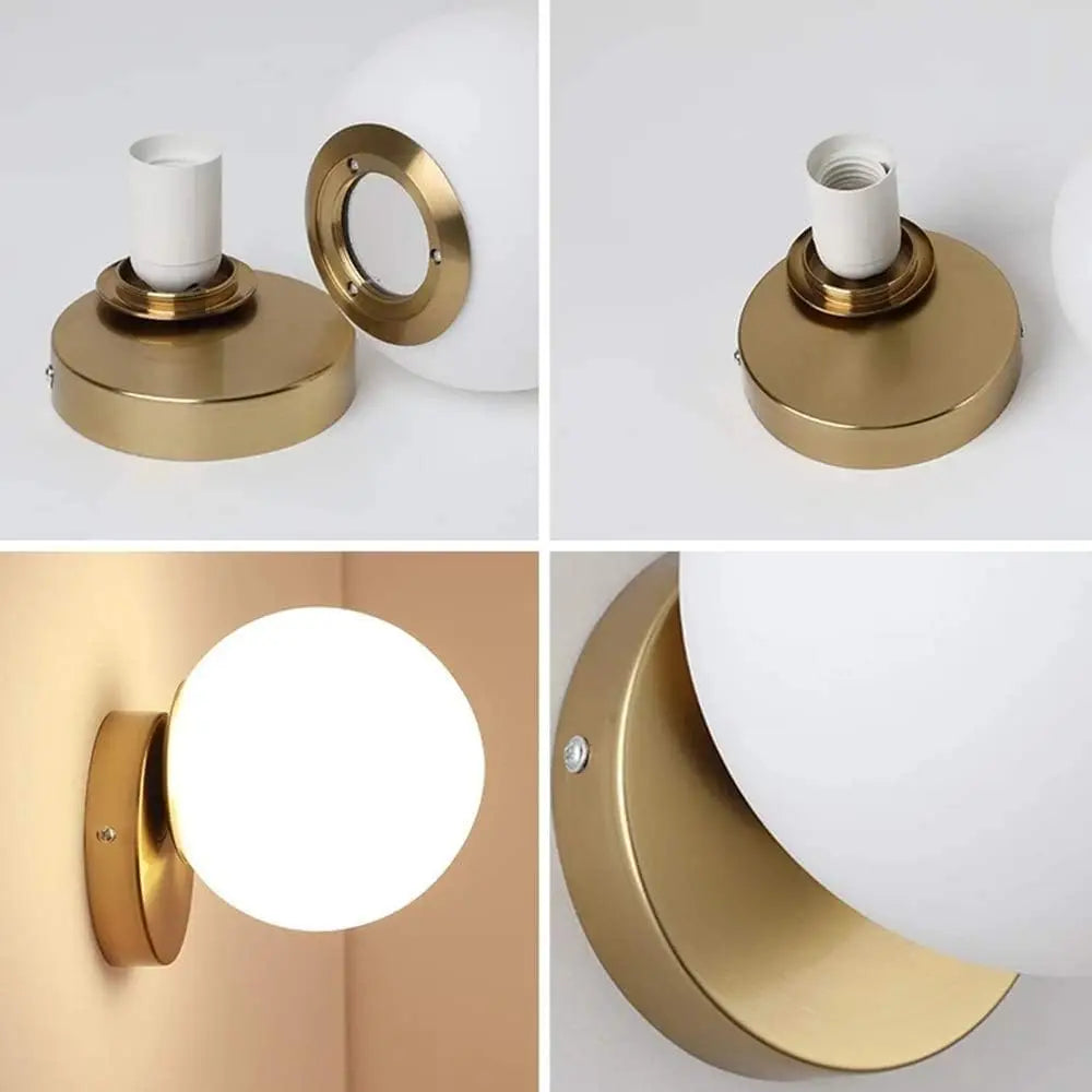 Modern Glass Globe Wall Lamp