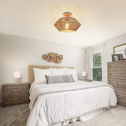 Rattan Rope Ceiling Light