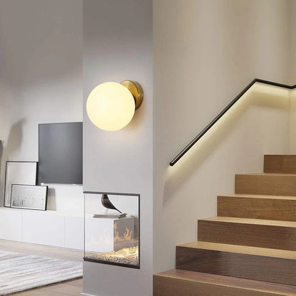 Modern Glass Globe Wall Lamp
