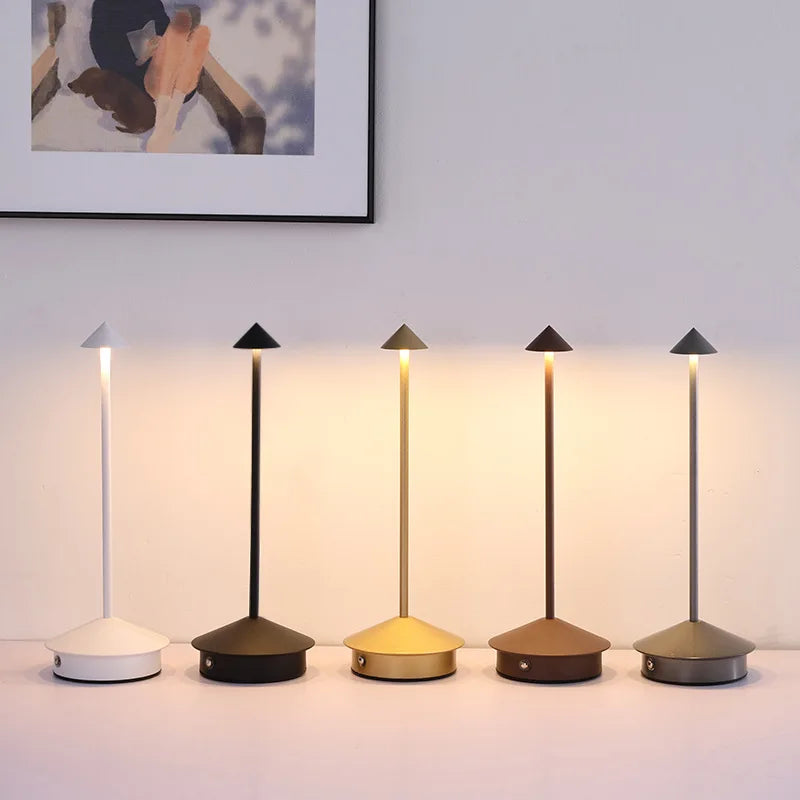 Cordless Cone Touch Table Lamp