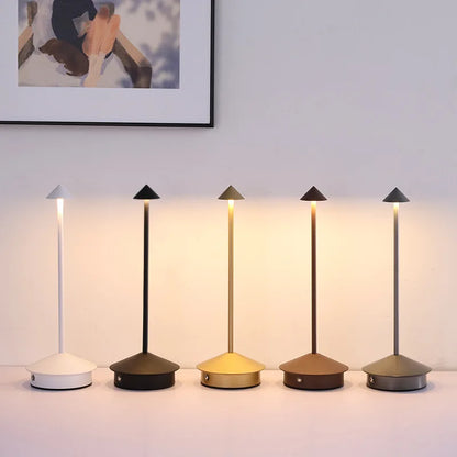 Cordless Cone Touch Table Lamp