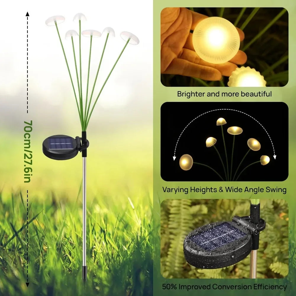 Solar Mushroom Glow Garden Lights