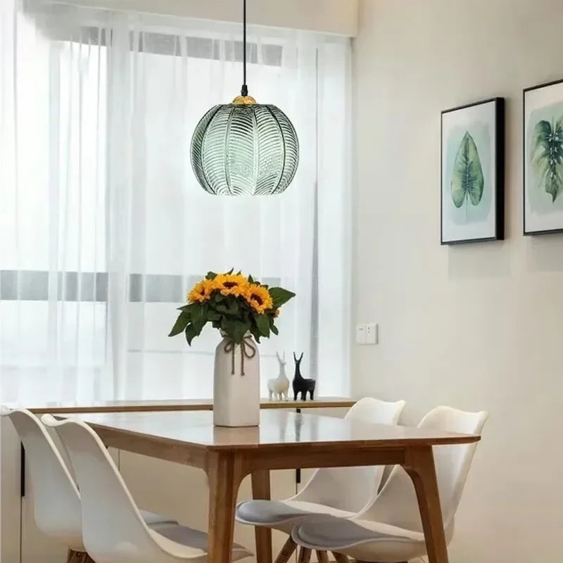 Nordic Glass Pendant Light – Art Deco Hanging Lamp