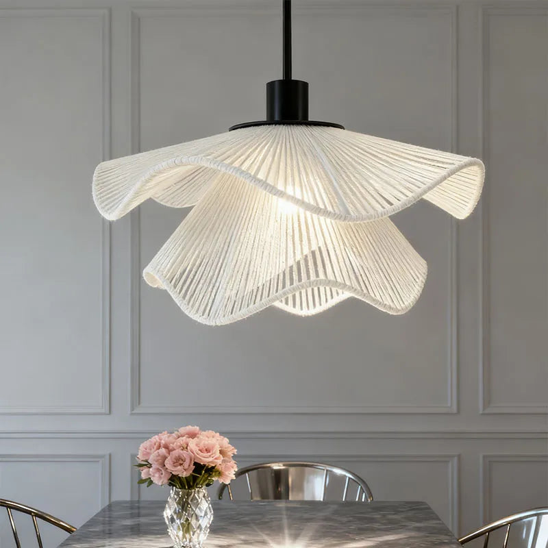Rattan Flower Pendant Light