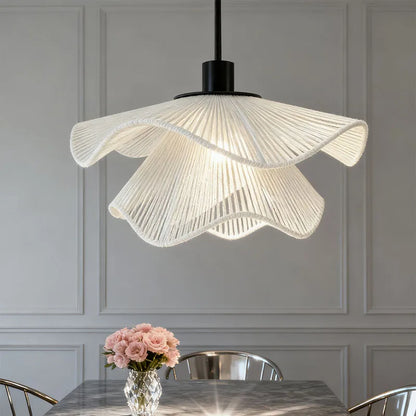 Rattan Flower Pendant Light