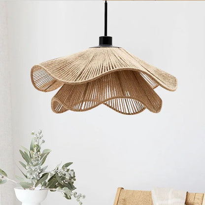 Rattan Flower Pendant Light