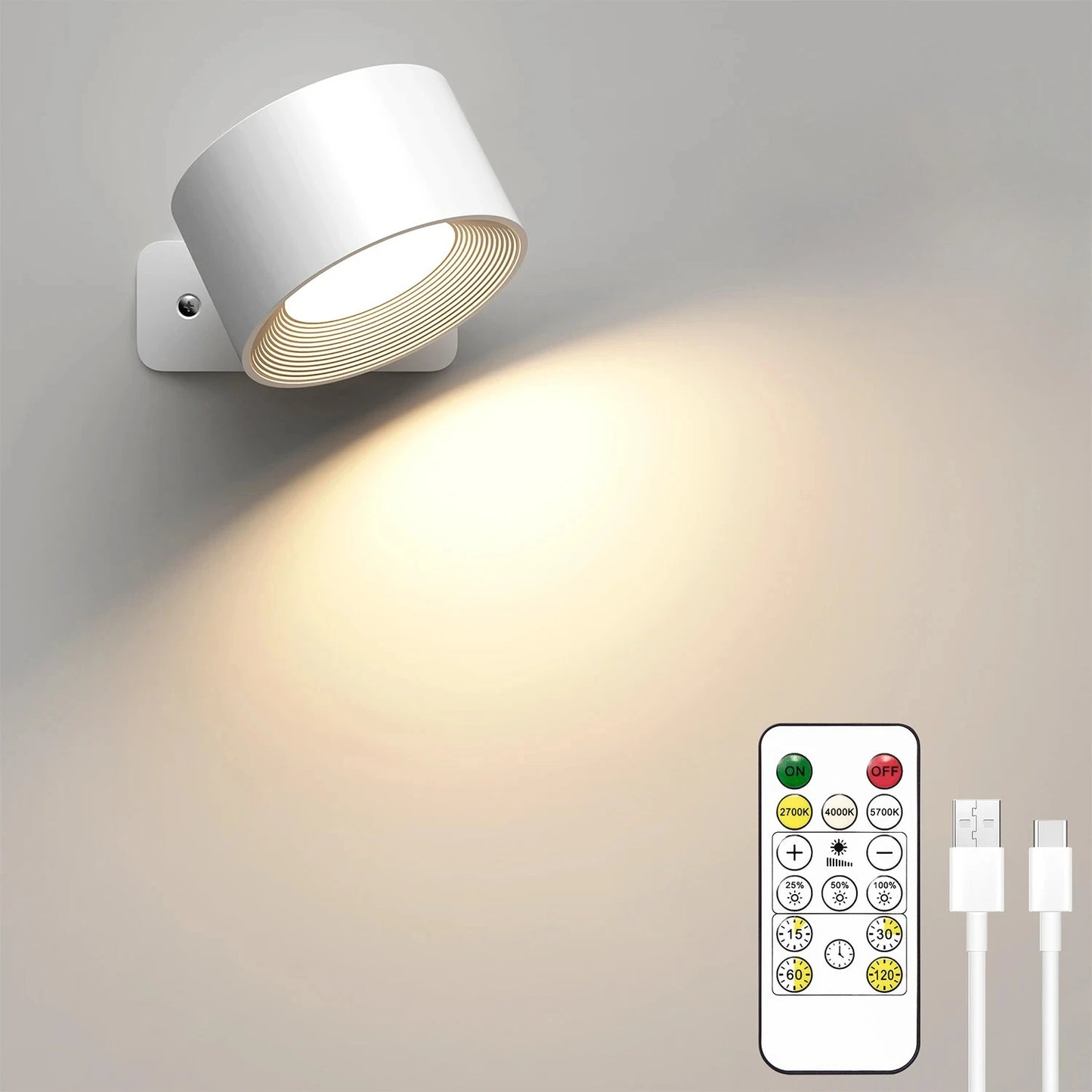 Rotatable Rechargeable LED Wall Lamp