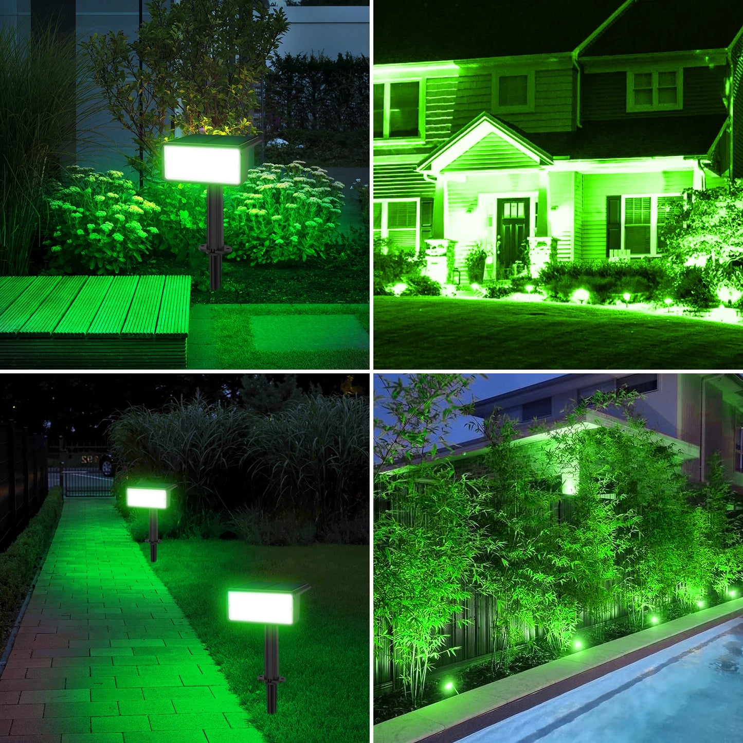 Dimmable Waterproof Solar LED Spotlight Wall & Garden Light (Multi-Color)