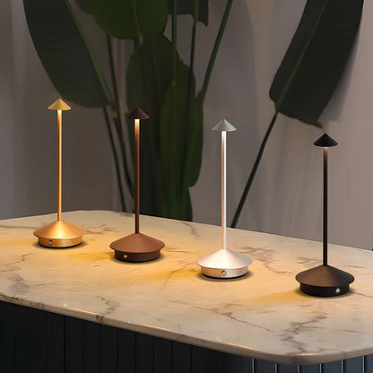 Cordless Cone Touch Table Lamp