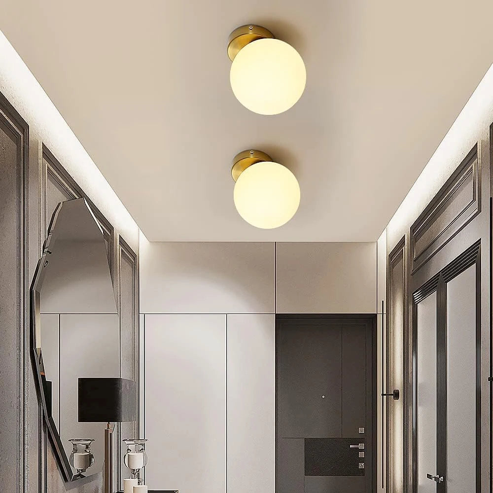 Modern Glass Globe Wall Lamp