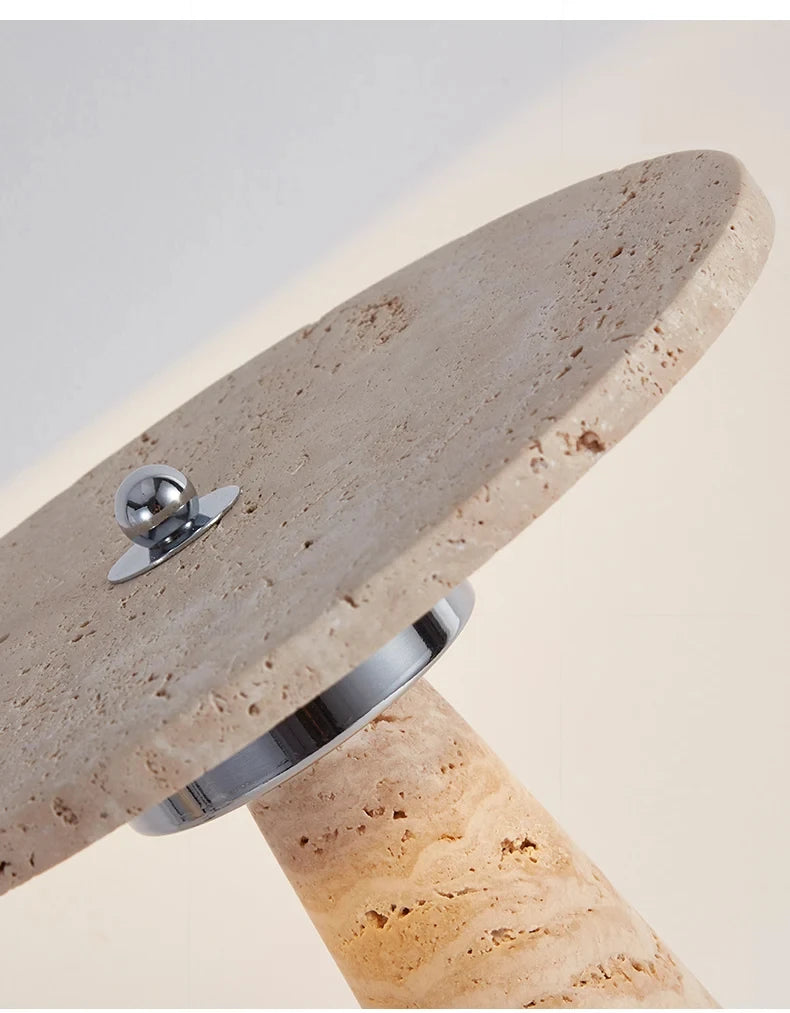 Travertine Stone Mushroom Lamp