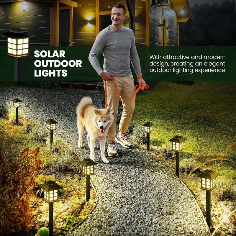 2-Pack Solar Pathway Garden Lights