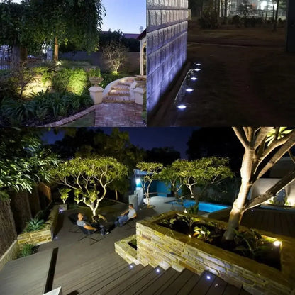 Solar Ground Disk Lights for Garden & Pathway