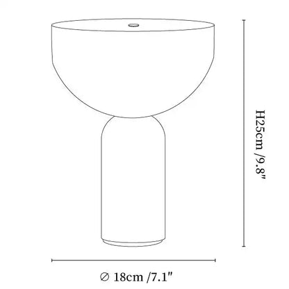 Danish Marble Mushroom Touch Lamp