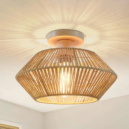 Rattan Rope Ceiling Light