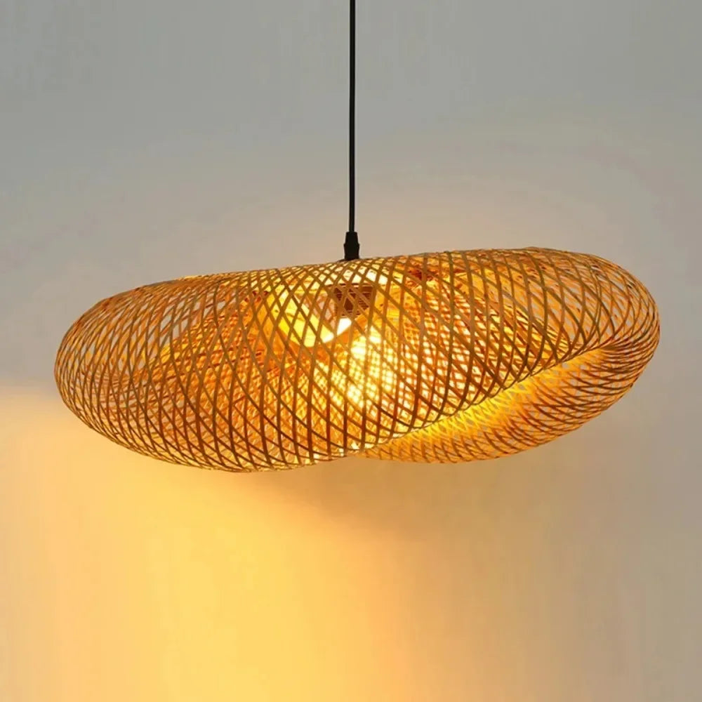 Handwoven Bamboo Pendant Chandelier