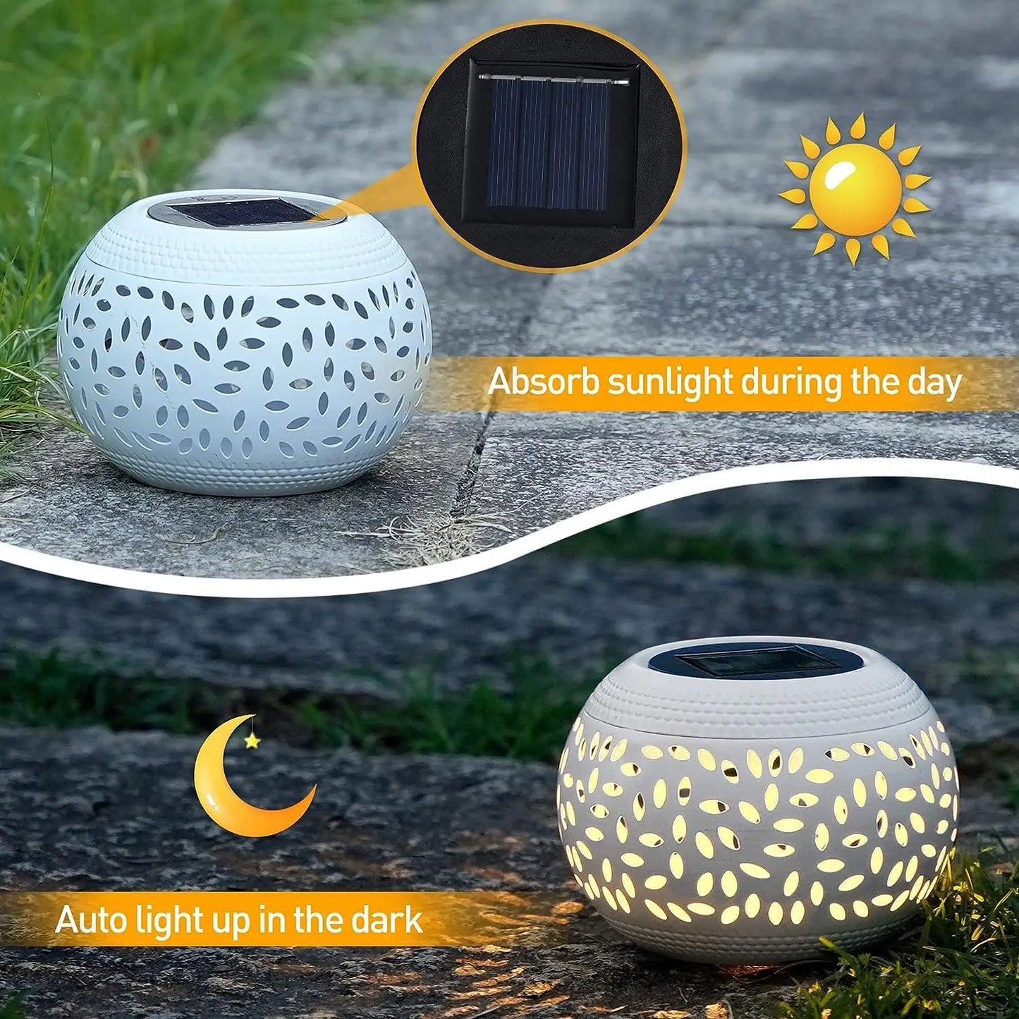 Solar Metal Lantern Table Light