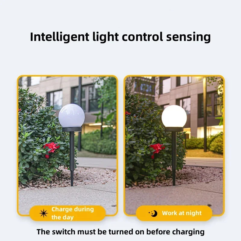 Solar Glow Ball Garden Light