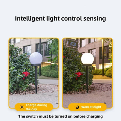 Solar Glow Ball Garden Light