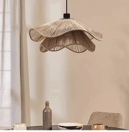 Rattan Flower Pendant Light
