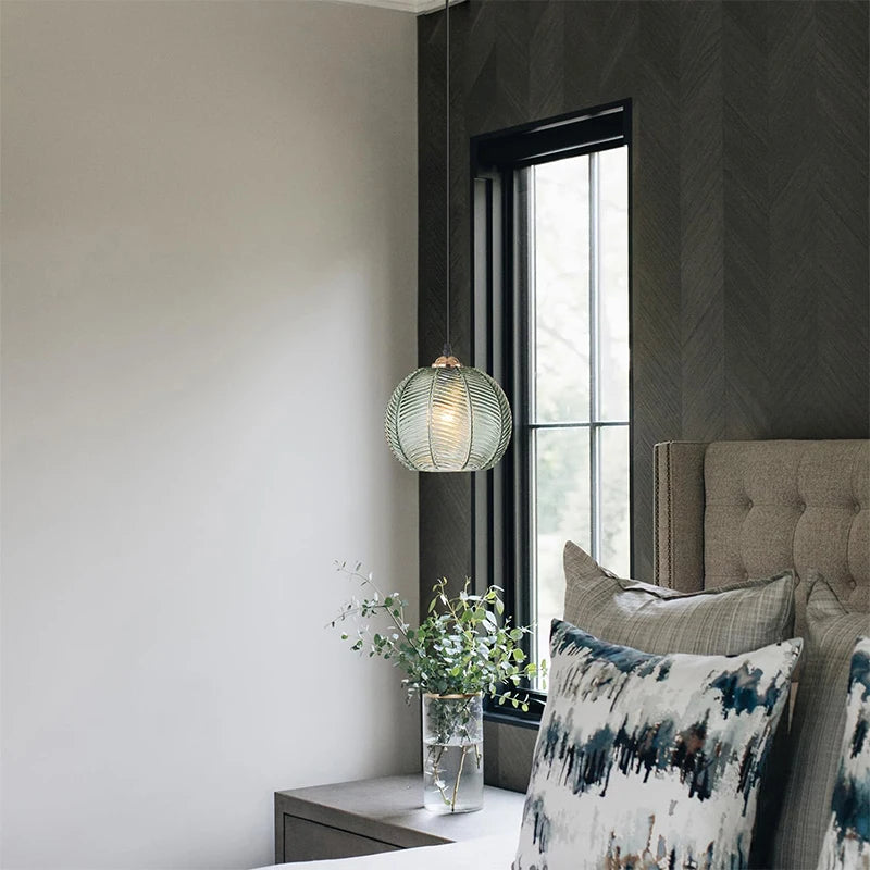 Nordic Glass Pendant Light – Art Deco Hanging Lamp