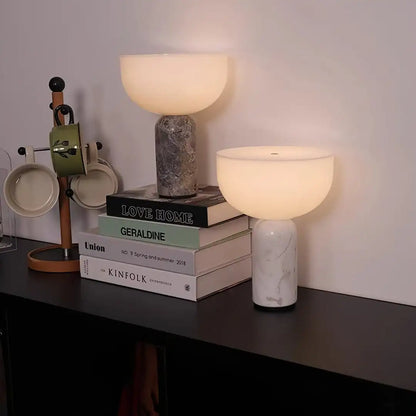 Danish Marble Mushroom Touch Lamp