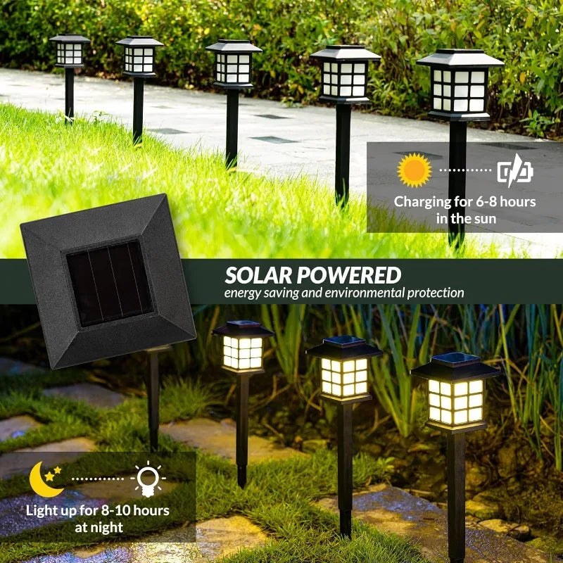 2-Pack Solar Pathway Garden Lights